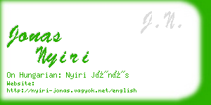 jonas nyiri business card